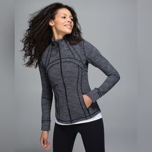 Lululemon - Define Jacket Diamond Jacquard Space Dye Black Slate in Size 8